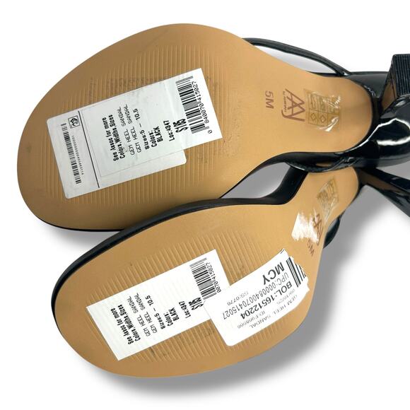 AAJ by Aminah Black Heels Size 5 Janet Gem Mule Dress Sandals High Heels EUC - Picture 9 of 10